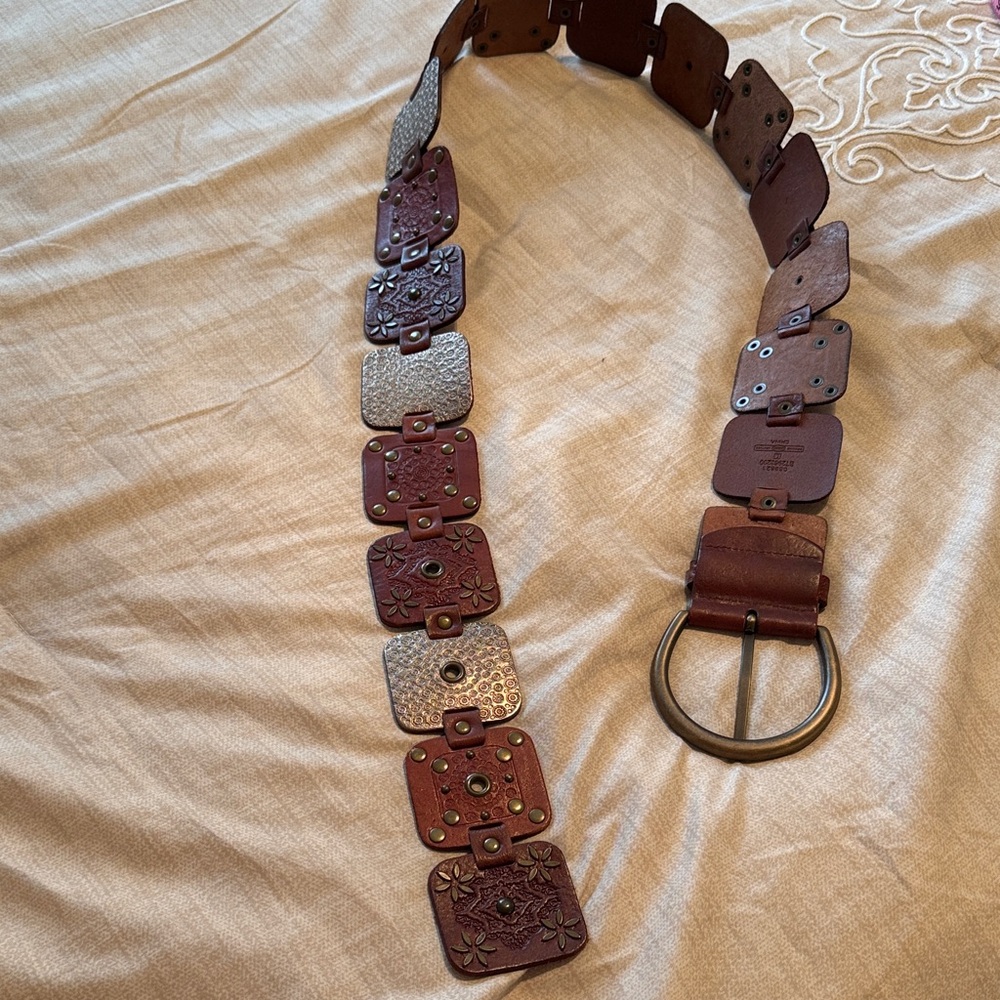 Artisan Leather Patchwork Belt - image 6